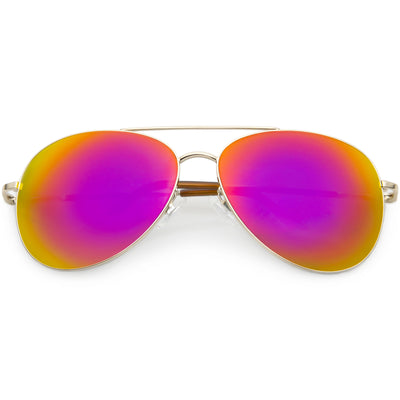 Classic Round Colored Mirror Lens Aviator Sunglasses C780