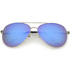 Gafas de sol estilo aviador con lentes de espejo de color redondo clásico C780