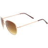 Gafas de sol estilo aviador con lentes degradados de metal, clásicas y pequeñas, C782