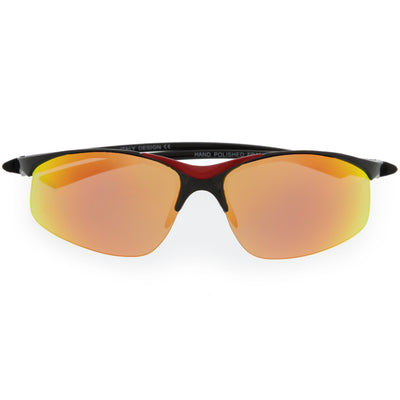 Gafas de sol envolventes deportivas activas y ligeras de medio marco para hombre C788