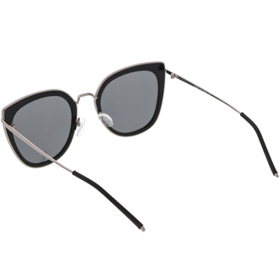 Gafas de sol polarizadas de gran tamaño con montura metálica estilo ojo de gato C822 para mujer