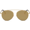 Gafas de sol de aviador con lentes planas y barra superior redonda, estilo retro, de gran tamaño, C826