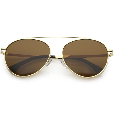Gafas de sol estilo aviador con lentes planas y barra superior