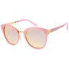 Gafas de sol polarizadas espejadas con borde de cuernos premium para mujer C830