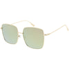 Gafas de sol con lentes planas cuadradas de gran tamaño para mujer, estilo retro moderno, C831