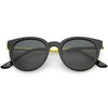Gafas de sol indie retro modernas con borde de cuernos gruesos y lentes planas C844