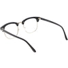 Gafas clásicas y elegantes con lentes transparentes y borde con cuernos de medio marco C846