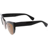 Gafas de sol tipo ojo de gato con lentes de color neutro y semi sin montura de gran tamaño C853