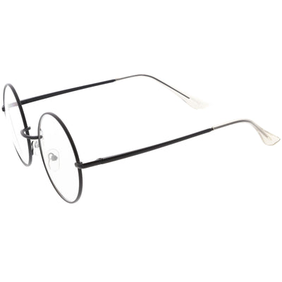 Gafas clásicas vintage con lentes transparentes redondas de metal de 50 mm C854