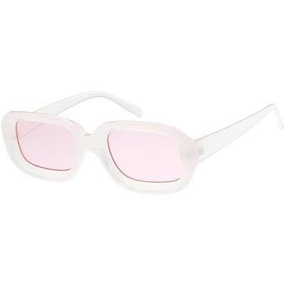 Gafas de sol cuadradas con lentes cuadradas y brazos anchos y gruesos retro C866