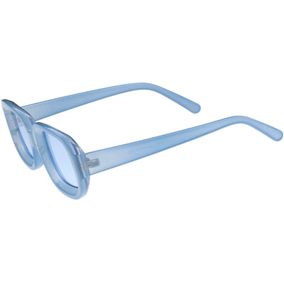 Gafas de sol cuadradas con lentes cuadradas y brazos anchos y gruesos retro C866