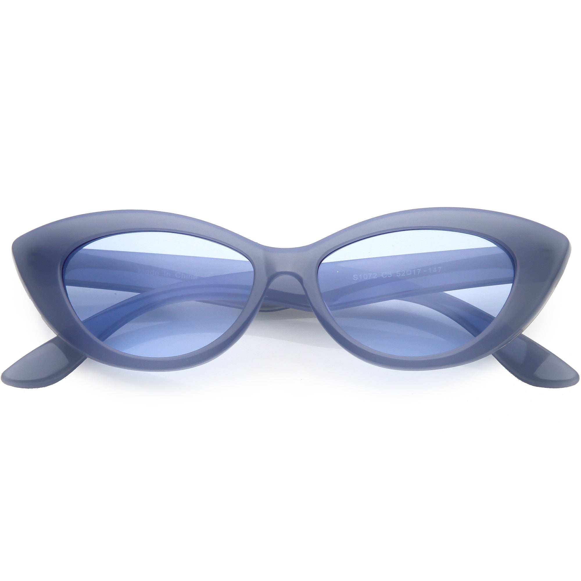 ZeroUV Super Cateye Sunglasses - Vintage High Pointed Cat-Eye Style, UV400 Protection, Acetate Frame