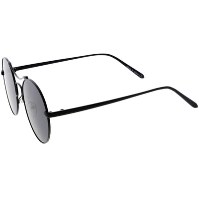 Gafas de sol redondas con lentes planas de metal delgadas, modernas y elegantes C873