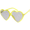 Gafas de sol extragrandes con lentes brillantes y forma de corazón novedosas para mujer C876