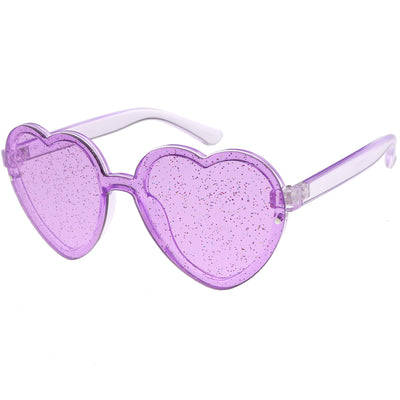 Gafas de sol novedosas con lentes brillantes y forma de corazón coloridas para mujer C879