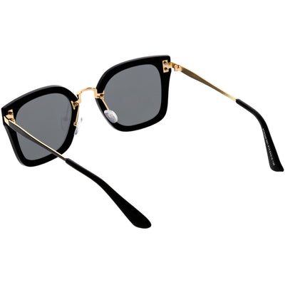 Gafas de sol con lentes planas polarizadas y espejadas cuadradas de gran tamaño para mujer C883