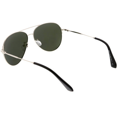 Gafas de sol de aviador con lentes polarizadas y brazos de metal de gran tamaño C886