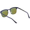 Gafas de sol cuadradas con montura de cuerno y lentes polarizadas de metal clásico C887
