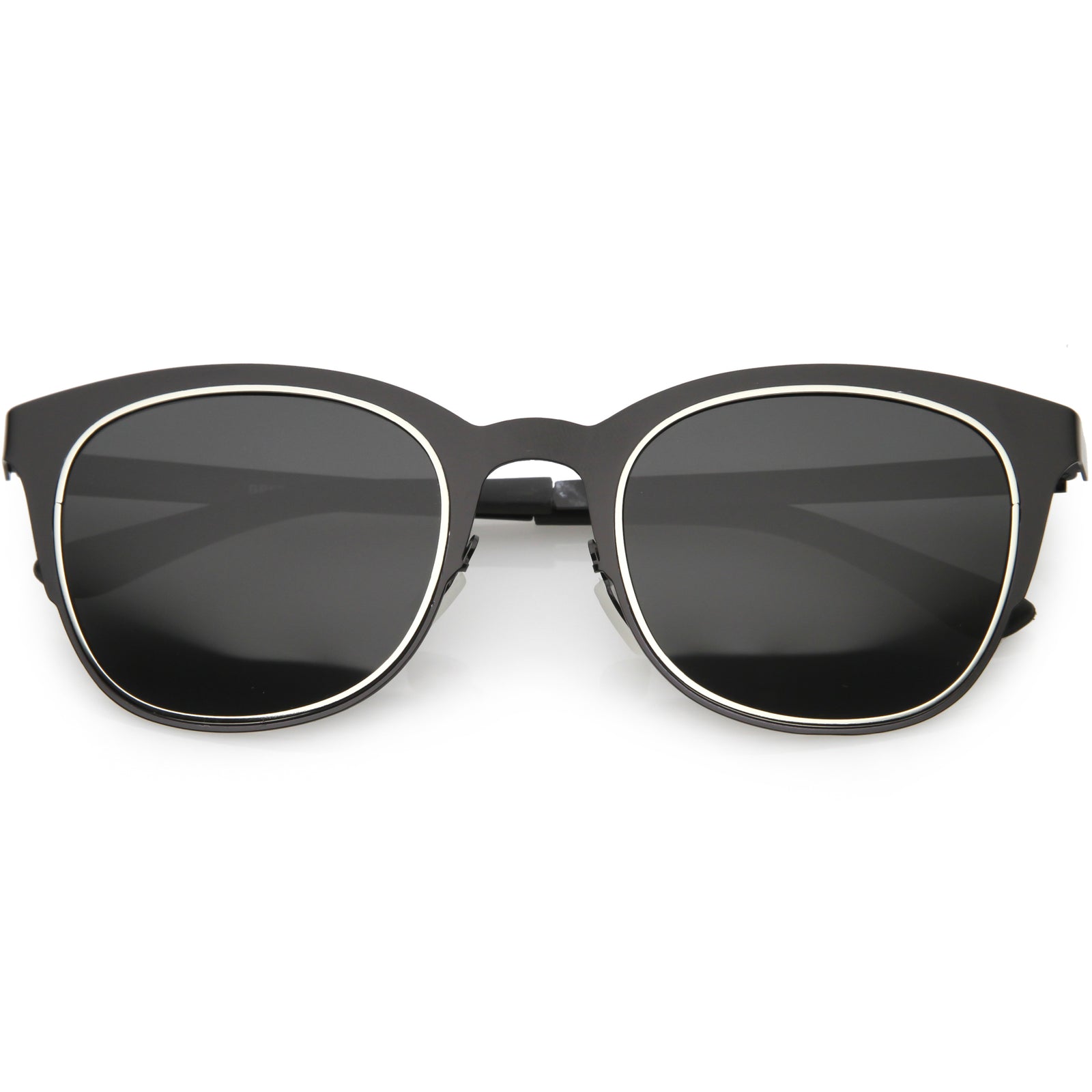 Classic Horn Rimmed Metal Square  Polarized Lens Sunglasses C888