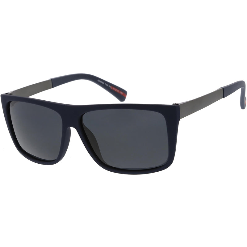 Gafas de sol rectangulares con lentes polarizadas y parte superior plana grande deportiva de acción C890