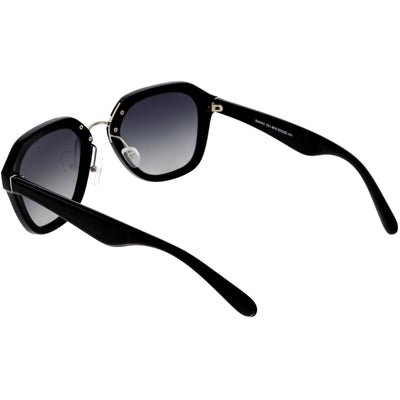 Gafas de sol con lentes polarizadas geométricas de diseñador de gran tamaño para mujer C895