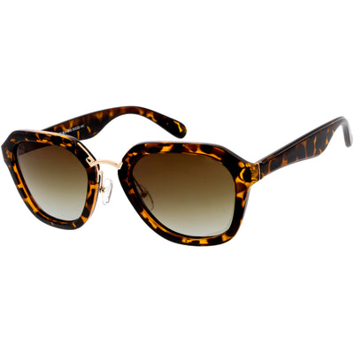 Gafas de sol con lentes polarizadas geométricas de diseñador de gran tamaño para mujer C895