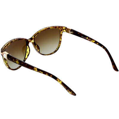 Gafas de sol tipo ojo de gato de gran tamaño con detalles de diamantes de imitación, lentes polarizadas C901