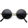 Vintage inspirado pequeño redondo fino marco de metal retro Lennon gafas de sol C919