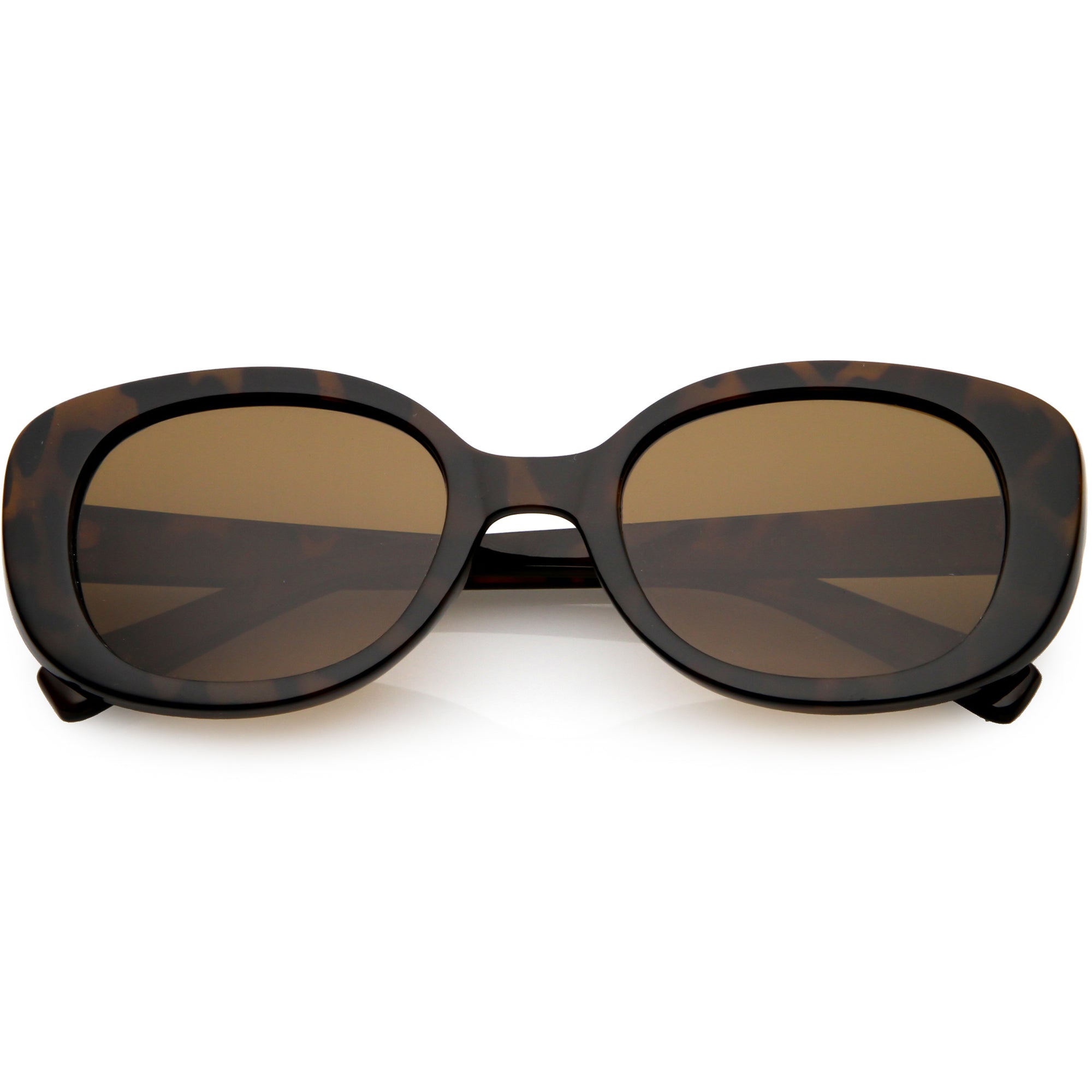 Gafas de sol ovaladas con lentes polarizadas retro y brazos anchos C926