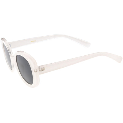 Gafas de sol ovaladas con lentes polarizadas retro y brazos anchos C926
