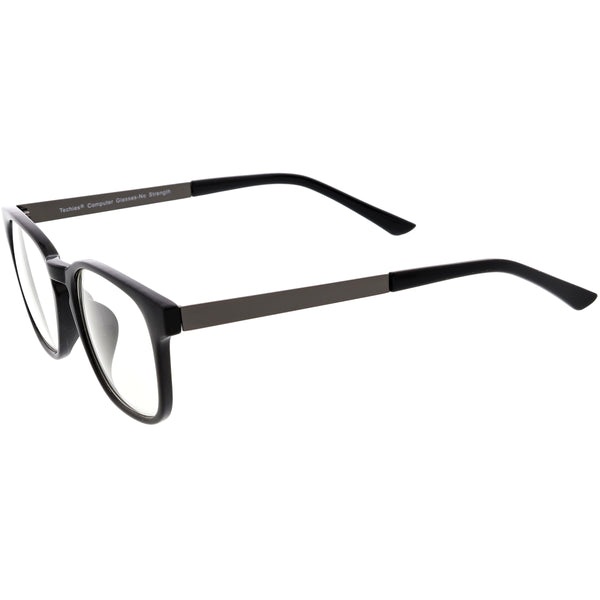 Classic Anti Blue Light Square Horn Rimmed Blue Blocking Computer Glas ...