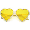 Gafas de sol extragrandes en tono de color con forma de corazón para mujer C931
