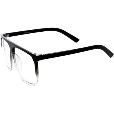 Gafas de aviador con lentes transparentes Hipster y parte superior plana de gran tamaño C937