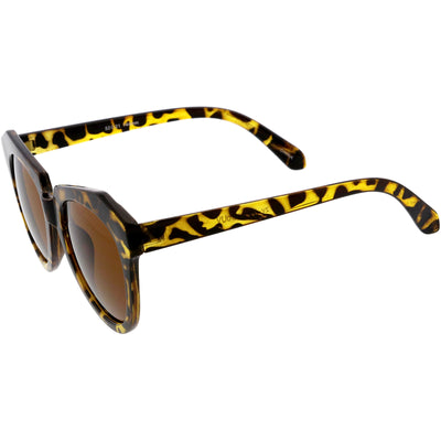 Gafas de sol redondas geométricas extragrandes con forma de ojo de gato para mujer C938