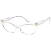 Gafas de ojo de gato con lentes transparentes para mujer, estilo retro, pequeño, años 50, C939