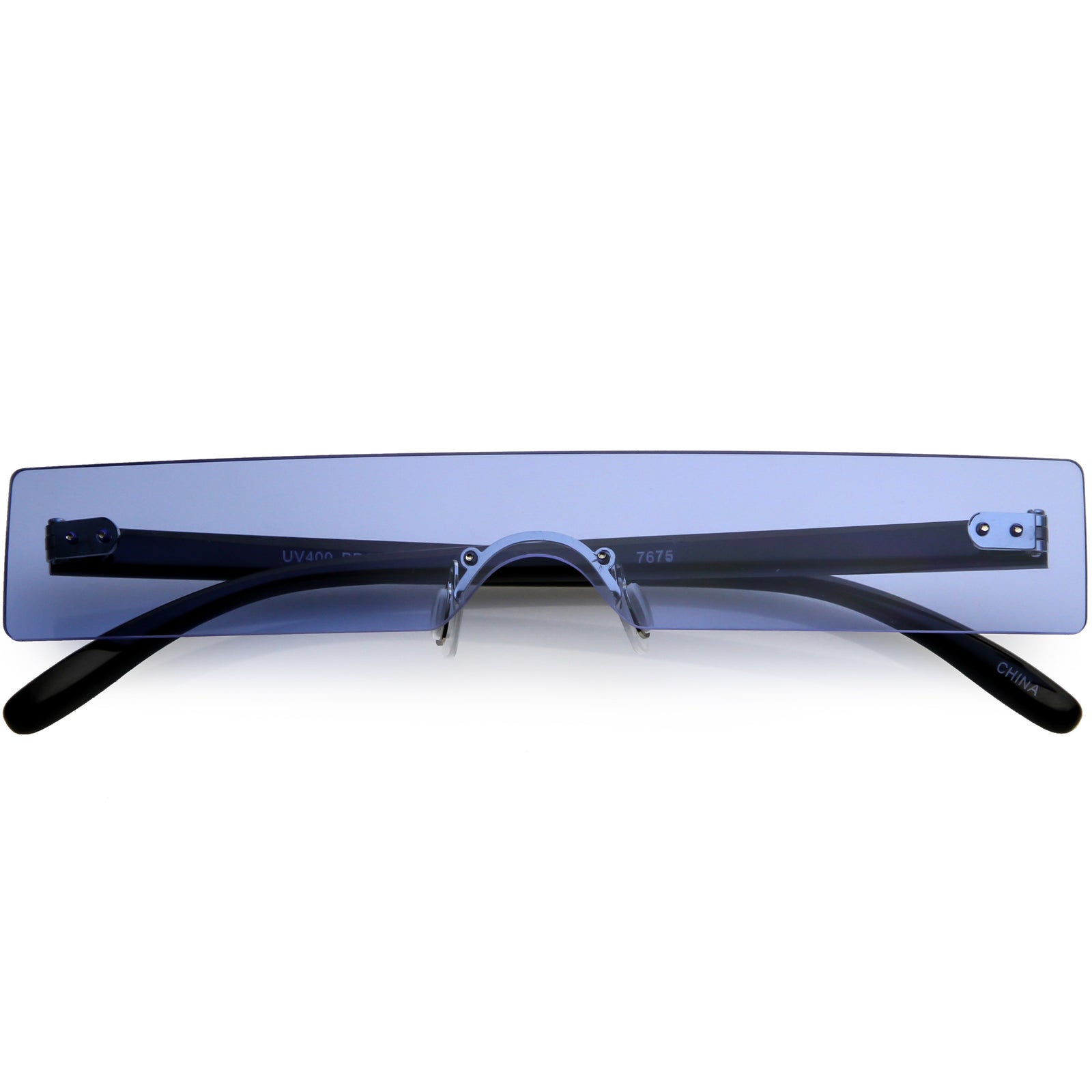 Retro 1990's Futuristic Eye Scanner Flat Color Tone Lens Sunglasses C950