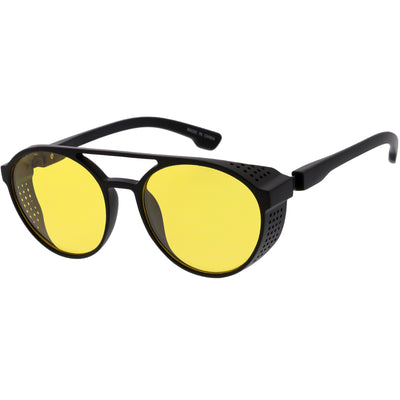Gafas de sol estilo aviador con lentes de color ventiladas estilo retro steampunk C958
