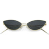Gafas de sol estilo ojo de gato con lentes tintadas de color con montura metálica fina inspiradas en estilo retro vintage C977