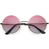 Gafas de sol redondas con marco de metal fino y lentes de color degradado estilo Lennon clásico mediano 53 mm C990