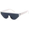Gafas de sol con protección tipo ojo de gato, semisin montura, futuristas, con borde de color atrevido, parte superior plana, C999