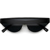 Gafas de sol con protección tipo ojo de gato, semisin montura, futuristas, con borde de color atrevido, parte superior plana, C999