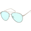 Luxe Urban Chic Glitter Trimmed Lens Detail Aviator Sunglasses D026