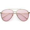 Gafas de sol estilo aviador con detalle de lentes recortadas con purpurina Luxe Urban Chic D026