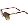 Coquetas gafas de sol redondas P3 con diseño de ojo de gato y brazos con purpurina en dos tonos D037