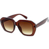 Gafas de sol cuadradas de gran tamaño para mujer, lentes de color neutro, gruesas, de alta moda, D058
