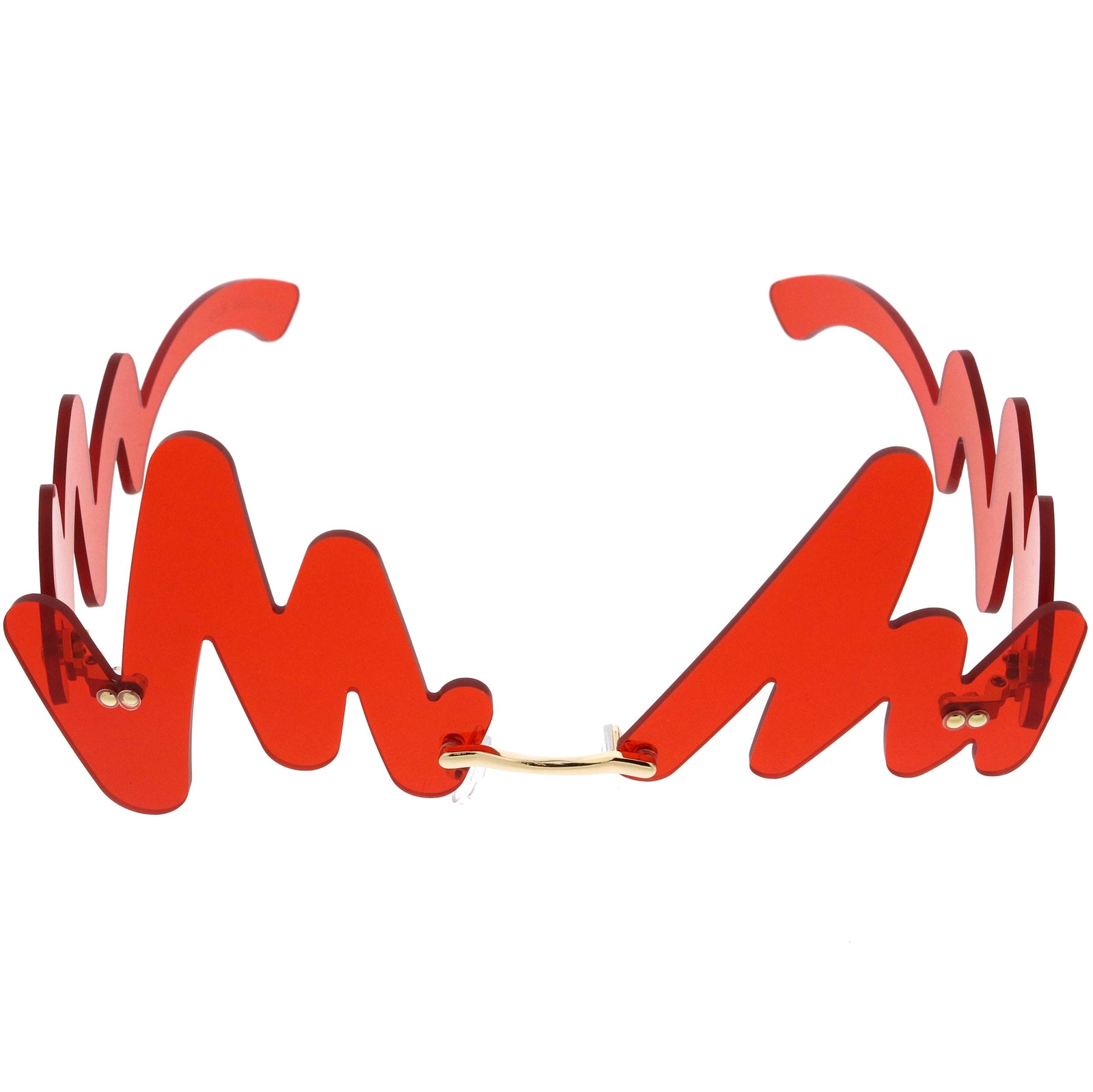 Mod Chunky 90s Inspired Full Rimless Signature Sunglasses D082