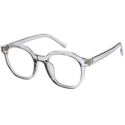 Gafas con montura de cuerno P3 con lentes transparentes que bloquean la luz azul de inspiración vintage D088