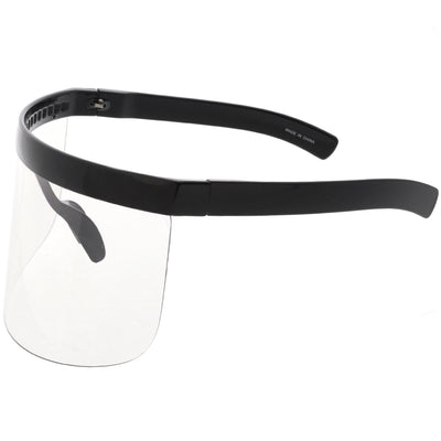 Visera de protección de lente transparente de luz azul con escudo PPE de seguridad de gran tamaño futurista D092