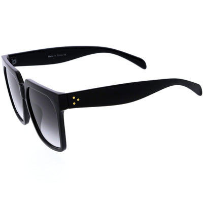 Elegantes gafas de sol de gran tamaño con montura de cuerno cuadrada neutra D114