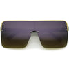 Gafas de sol extragrandes con lentes degradadas y semi sin montura D123